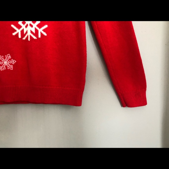 NWT Talbots Red Snowflake Sweater - Picture 5 of 9